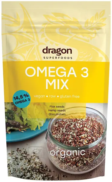 Omega 3 Mix bio funcțional, 200 g, Dragon Superfoods