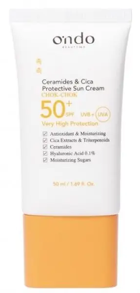 Ondo Beauty 36.5 Cremă de protecție solară pentru față Ceramide & Cica, SPF50+, 50 ml