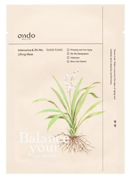 Ondo Beauty 36.5 Mască de față cu efect de lifting Adenosine & Zhi Mu, 25 ml