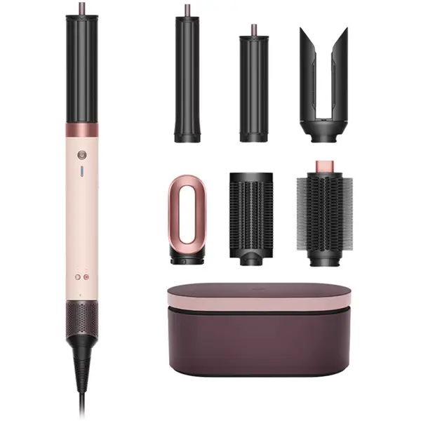 Ondulator multistyler Dyson HS09 Airwrap 598757-01, Straight+Wavy, 4 trepte temperatura, Ceramic Pink /Rose Gold