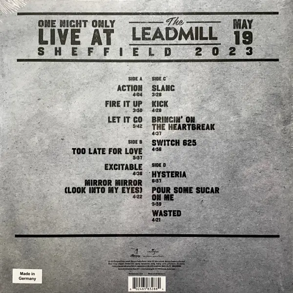 One Night Only: Live At The Leadmill 2023 - Vinyl | Def Leppard
