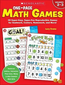 One-Page Math Games, Paperback/Lory Evans