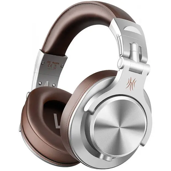 ONEODIO Casca OneOdio cu fir detasabil, tip over ear, utilizare profesionala, DJ, multimedia, conectare prin Jack 3.5 mm | Jack 6.35 mm, difuzor 40 mm, impedanta 32 Ohm, argintiu | maro, A71-Brown