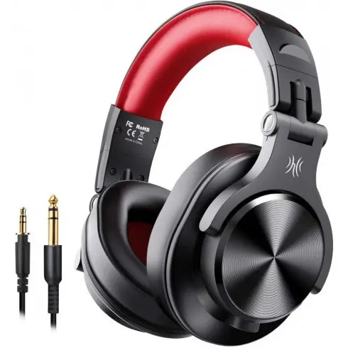 ONEODIO Casti Bluetooth OneOdio A70RB, negru/rosu