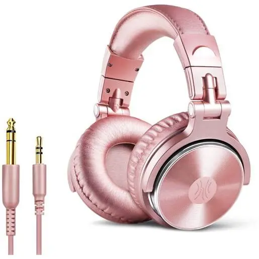 ONEODIO Casti OneOdio Pro-10 P, auriu/roz, Lungime cablu: 3 m Conector 1: Jack TRS 6.3 mm - egal (M) Conector 2: Jack TRRS 3.5 mm - egal (M) Microfon : Da Bluetooth: Nu Reducere activa zgomot: Nu