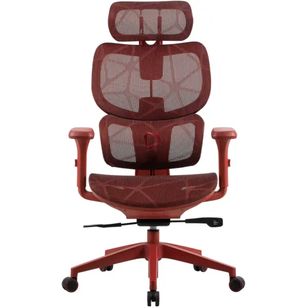 Onex Scaun de birou gaming Onex Ventra Premium, din plasa, greutate maxima suportata 125 kg, Rosu