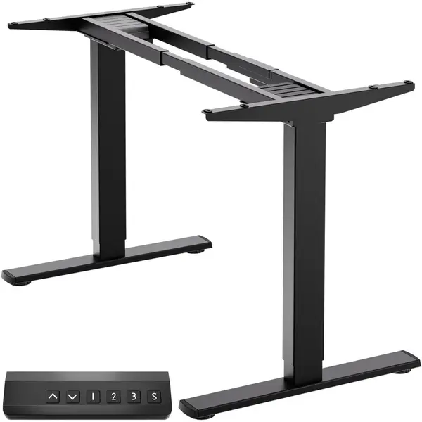 ONKRON Cadru birou reglabil pe inaltime (fara blat) ONKRON CDF222E-B, Motorizat, capacitate suportata 100 kg, Negru
