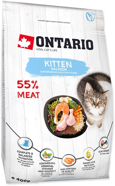 ONTARIO KITTEN Hrană uscată pentru pisicuţe, cu Somon