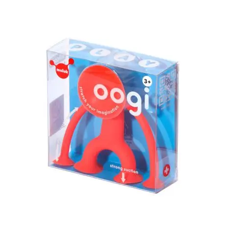 Oogi Junior (rosu) - Mini omuletul flexibil cu ventuze