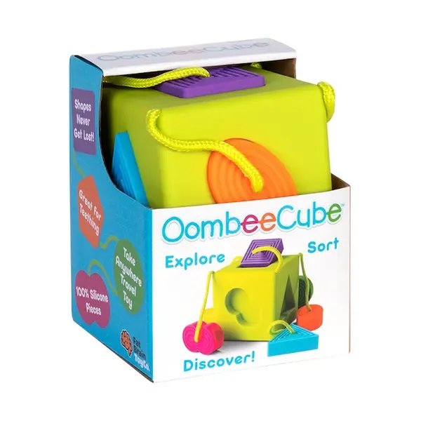 OombeeCube - Cub senzorial educativ cu forme din silicon