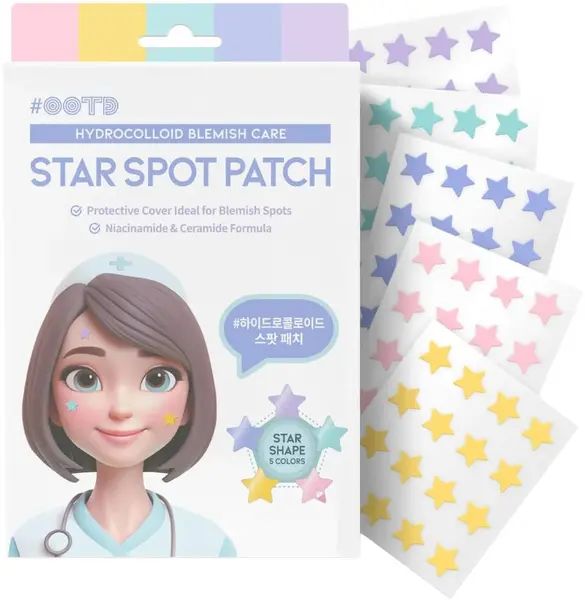 OOTD Plasturi hidrocoloizi pentru coșuri cu niacinamidă Star Spot, 5 x 16 buc