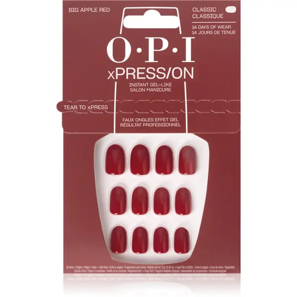 OPI xPRESS/ON unghii artificiale Big Apple Red 30 buc