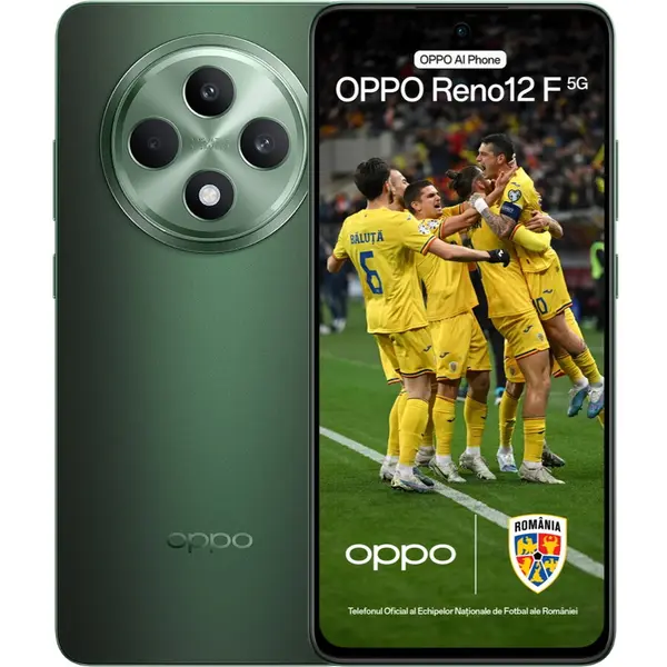 OPPO Telefon mobil Oppo Reno 12 F, 5G, 256GB, 8GB RAM, Dual SIM, Verde inchis