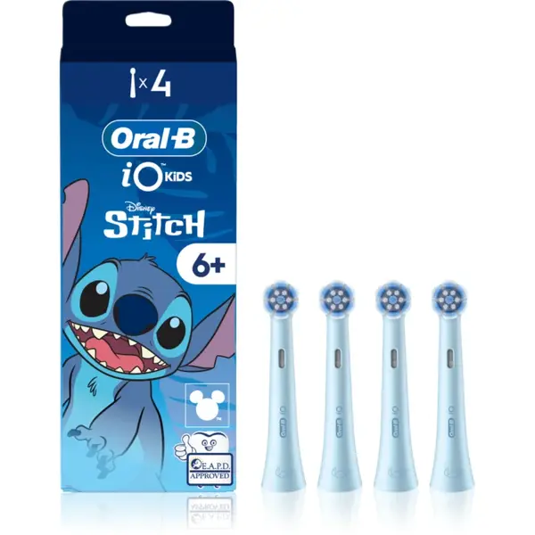 Oral-B iO Kids Disney Stitch capete de schimb pentru periuta de dinti pentru copii de la vârsta de 6 ani 4 buc