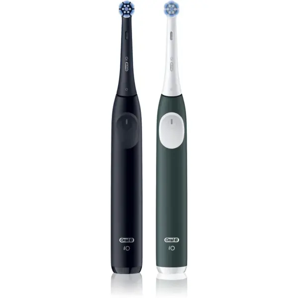 Oral-B iO2 periuta de dinti electrica pachet duo Matt Black & Forest Green 1 buc