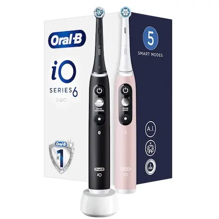 Oral-b Periute de dinti electrice, Pachet duo, Oral-B iO Seria 6, Negru si Roz