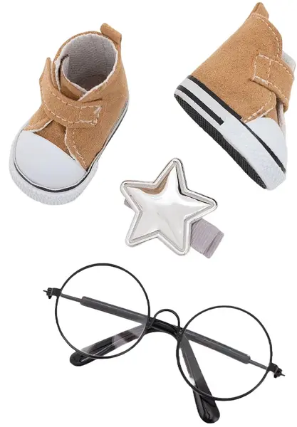 Orange Toys Sweet Sisters accesorii pentru păpuși - adidași bej, snood și ochelari