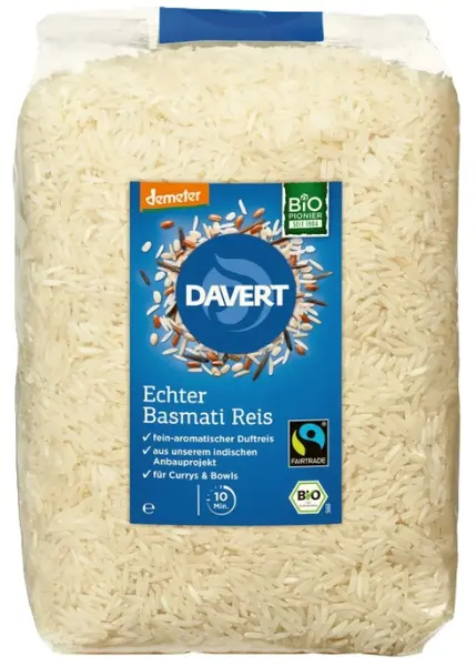 Orez alb Basmati, 500 g, Davert