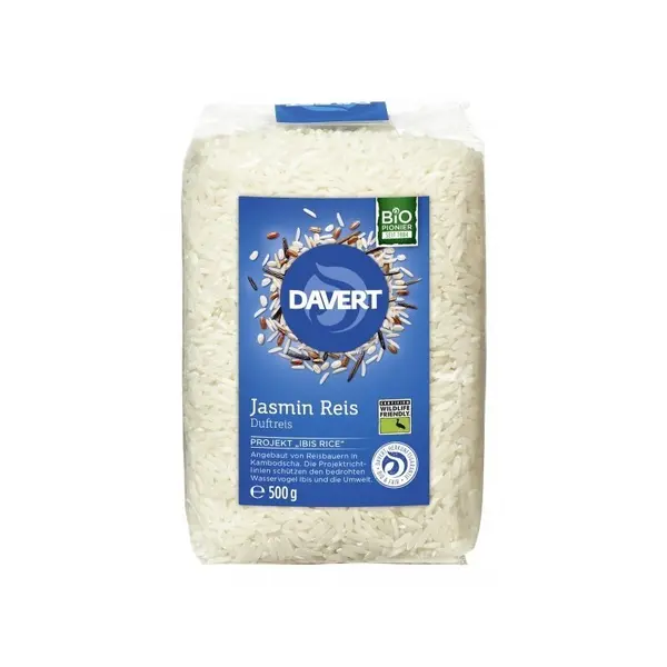 Orez jasmin alb bio wildlife friendly 500g Davert