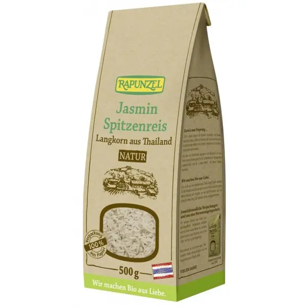 Orez jasmin integral cu bob lung, eco - 500 g