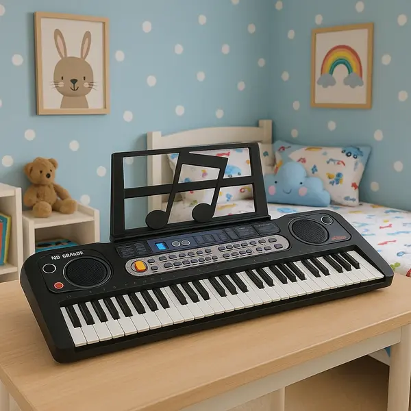 Orga electronica 80 cm, 61 clape, microfon inclus, 16 tonuri, 10 ritmuri si functie de inregistrare