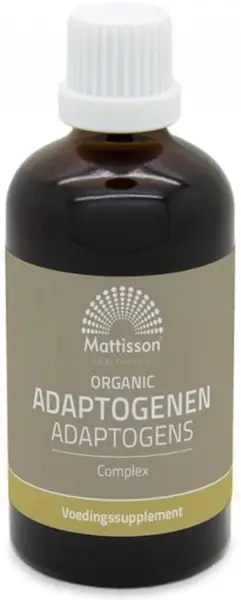Organic Adaptogens Complex, tinctură, 100 ml, Mattisson Healthstyle