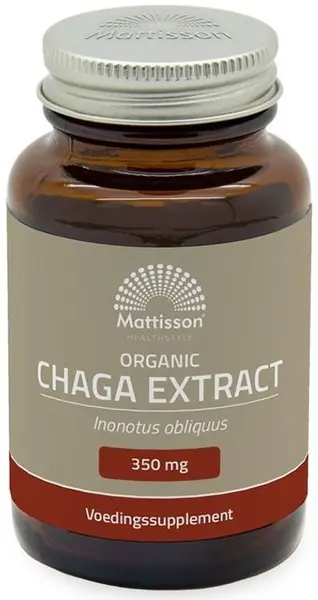 Organic Chaga Extract, 350 mg, 60 capsule, Mattisson Healthstyle