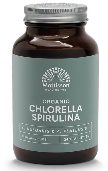 Organic Chlorella Spirulina, 240 tablete , Mattisson Healthstyle