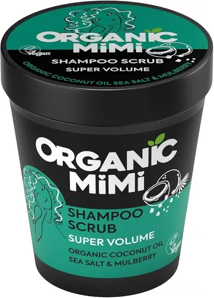 Organic Mimi Șampon-exfoliant pentru volumul părului Sea Salt & Mulberry, 280 g