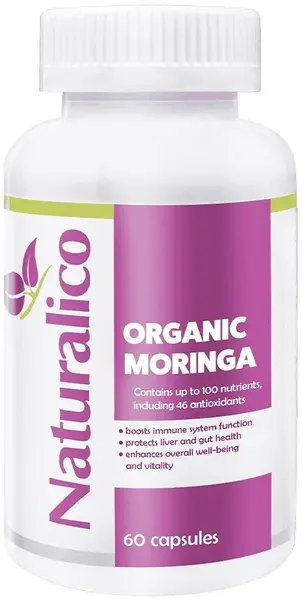Organic Moringa, 60 capsule, Naturalico