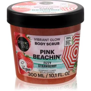 Organic Shop Body Scrub Pink Beachin' exfoliant pentru corp cu efect de iluminare