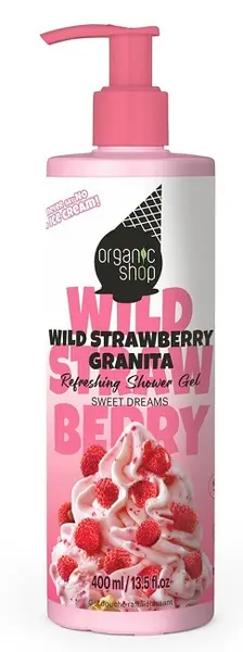 Organic Shop Gel de duș răcoritor Wild Strawberry Granita, 400 ml