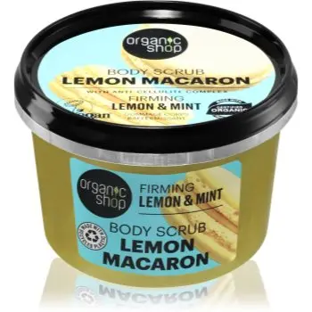 Organic Shop Lemon Macaron gel de dus exfoliant pentru fermitate