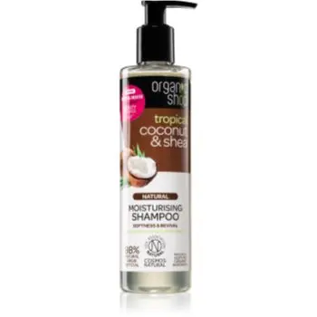 Organic Shop Natural Coconut & Shea sampon hidratant pentru păr uscat și deteriorat