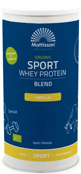 Organic Sport Whey Protein, vanilie, 450 g, Mattisson Healthstyle
