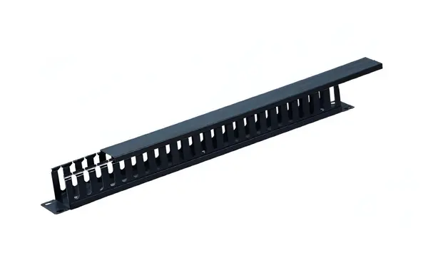 Organizator cabluri orizontal, 1U, plastic si metal, 19 inch, SAF- ORGPP1U