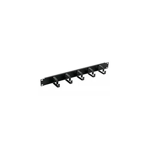 Organizator cabluri orizontal 5 inele, 1U 19 inch, metalic, Techly