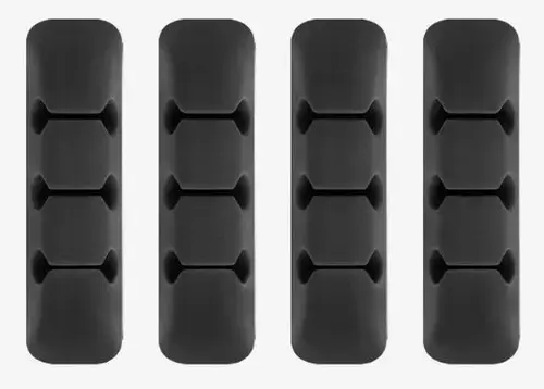 Organizator cabluri si incarcatoare cu dublu adeziv Ringke 8809688890727, set 4 bucati (Negru)