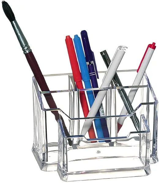 Organizator de birou Ark - Cu 5 compartimente, transparent