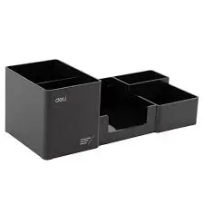 Organizator de birou Deli - EZ00220, 6 compartimente, negru