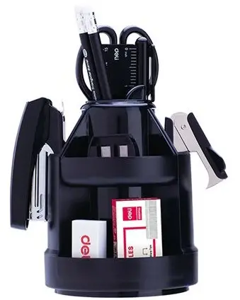 Organizator de birou Deli Maxi - E38250A, 15 piese, negru