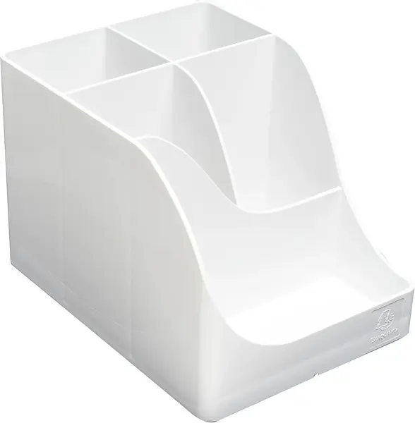 Organizator de birou Exacompta Autentik - Cu 5 compartimente, alb
