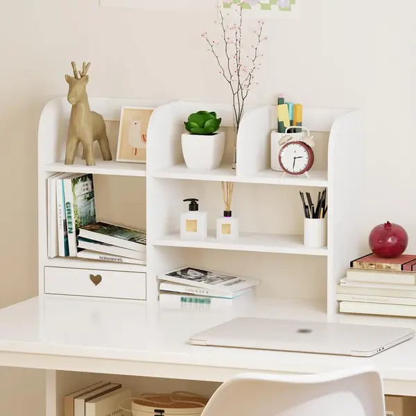 Organizator de birou - Raft cu sertar pentru stocare si decoratiuni