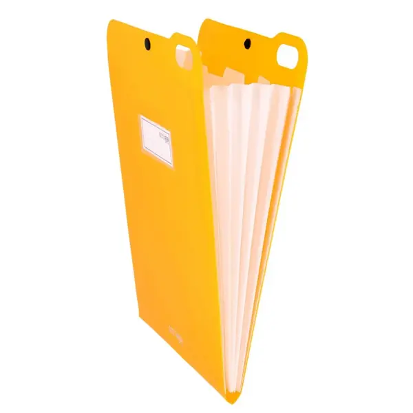 Organizator Strigo vertical A4 cu 5 separatoare, capsa , portocaliu neon