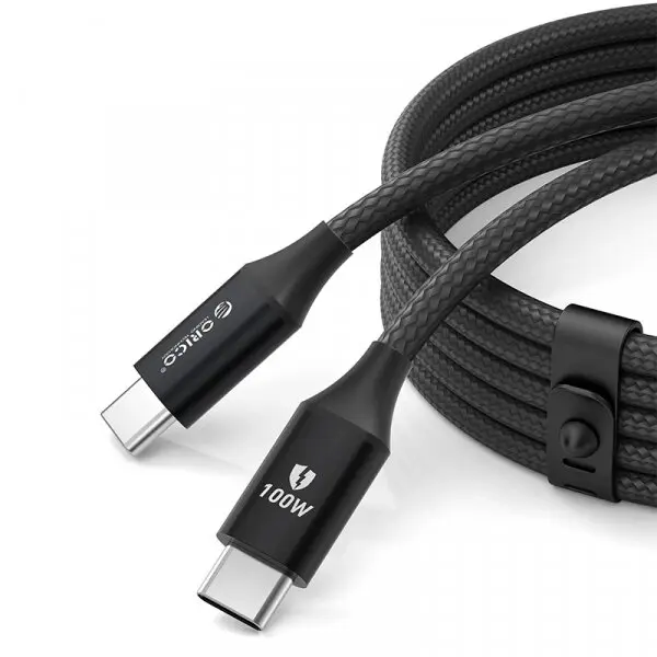 Orico Cablu Date si Incarcare USB-C - USB-C Orico CDX, 100W, 1m, Negru