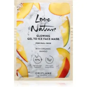 Oriflame Love Nature Gel To Ice Organic Mango masca pentru albirea tenului