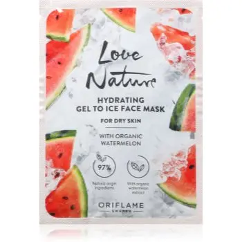 Oriflame Love Nature Gel To Ice Organic Watermelon masca faciala hidratanta pentru tenul uscat