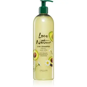 Oriflame Love Nature Organic Avocado Oil & Chamomile șampon îngrijire 2 in 1