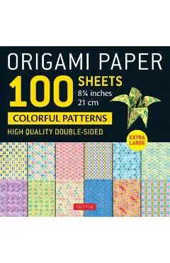 Origami Paper 100 Sheets Colorful Patterns 8 1/4 (21 CM): Extra Large Double-Sided Origami Sheets Printed with 12 Different Color Combinations (Instru - Tuttle Studio