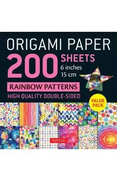 Origami Paper 200 Sheets Rainbow Patterns 6 (15 CM) - Tuttle Studio